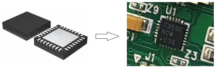 right-tangle IC assembly