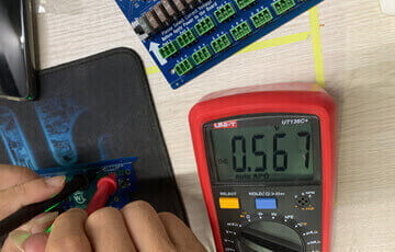 PCB assembly multimeter test