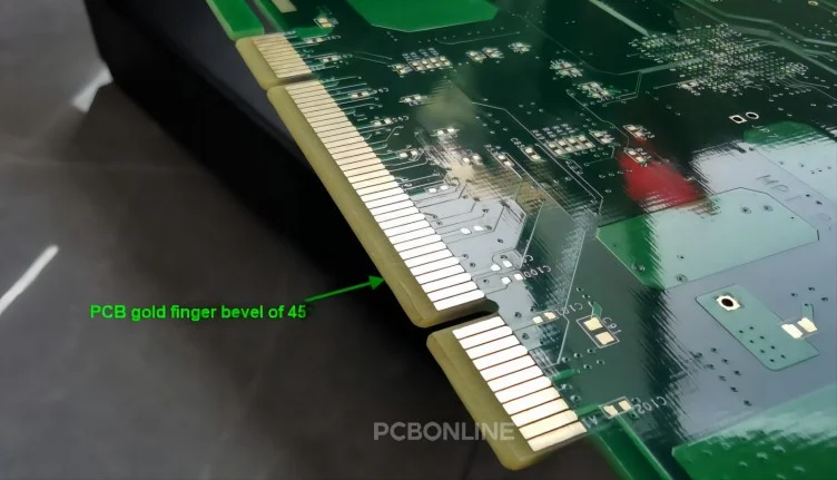 PCB gold fingers bevel